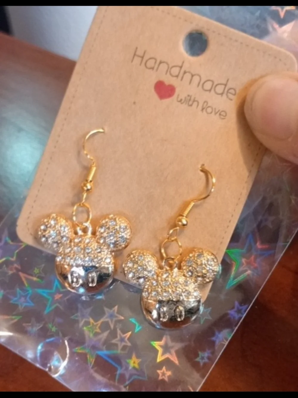 $8 Each Or Bundle 5/$20  Handmade Gold-tone Mickey Mouse Inspired Earrings